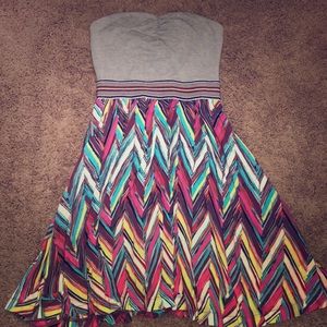 Tropical Chevron Dress